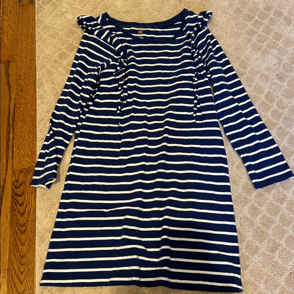 Tea Collection Blue and White Striped dress